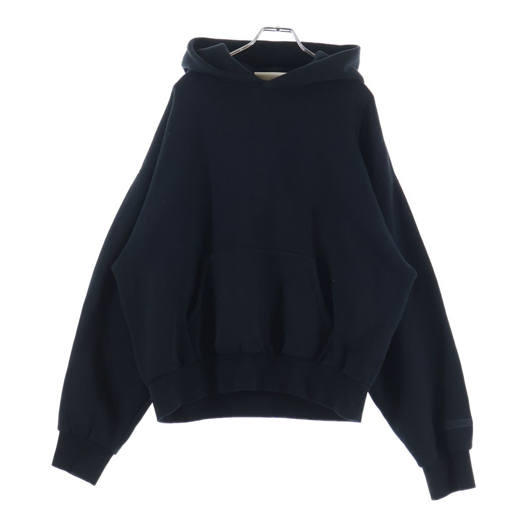 FEAR OF GOD ESSENTIALS(フィアオブゴッド エッセンシャルズ) 25AW CLASSIC HOODIE バックラバーロゴプリント クラシック 長袖プルオーバーパーカー フーディ ブラック
