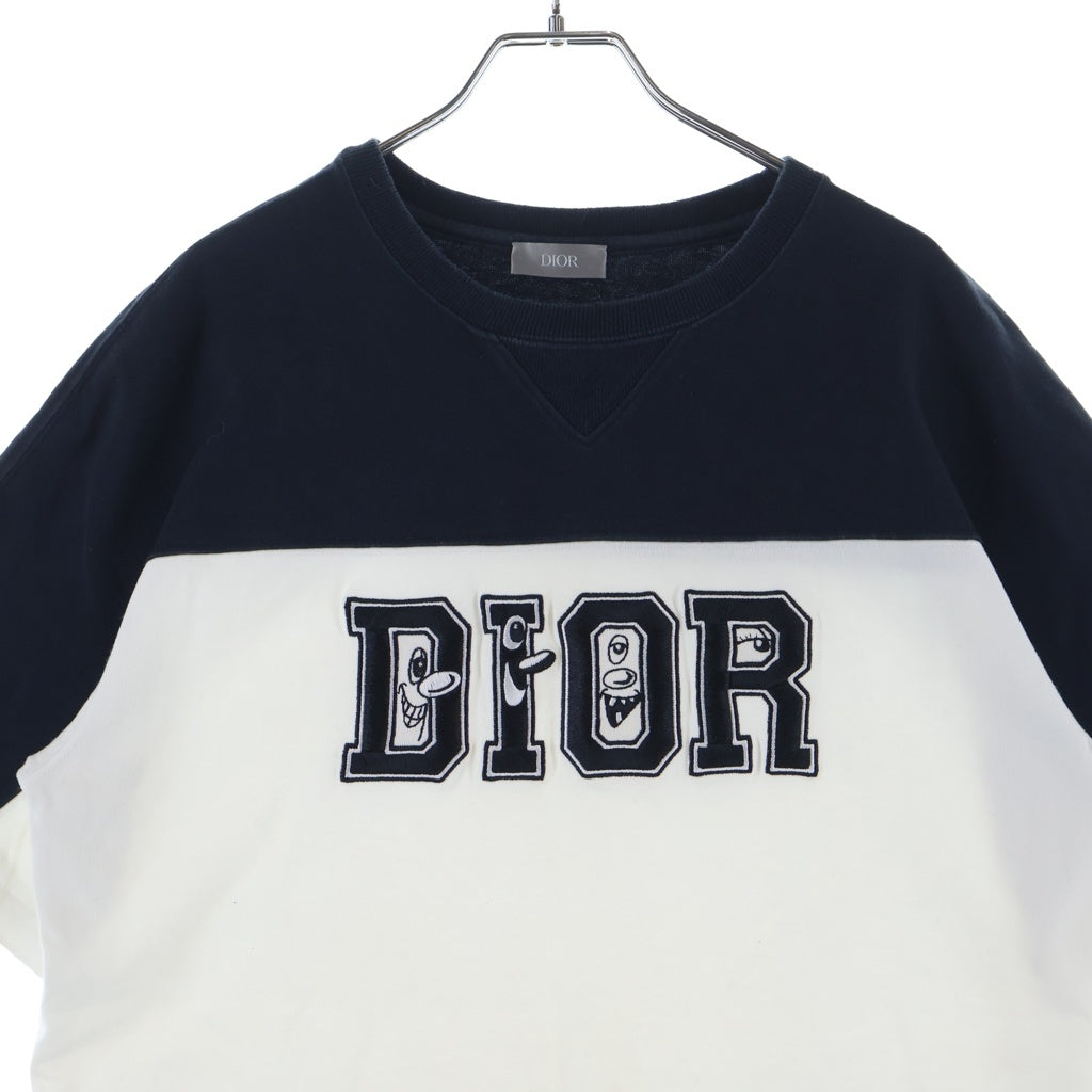 DIOR(ディオール) 21AW ×KENNY SCHARF Logo Colorblock Round Neck Short Sleeve T-Shirt 193J646A0554 ケニーシャーフ ロゴカラーブロック クルーネック半袖Tシャツカットソー