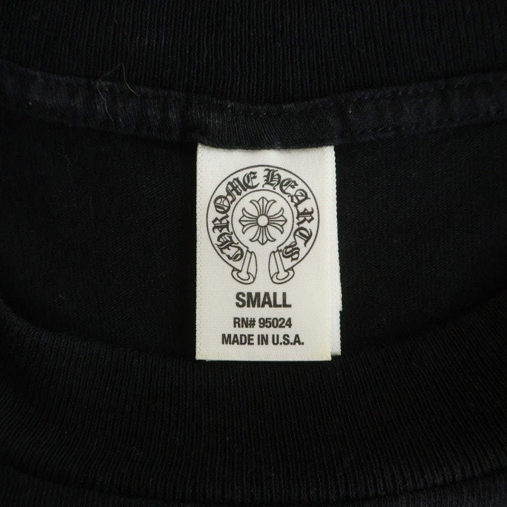 CHROME HEARTS(クロムハーツ) OLD S/S フロントヴァインダガープリント バックセメタリークロスプリントクルーネック半袖Tシャカットソー ブラック/レッド
