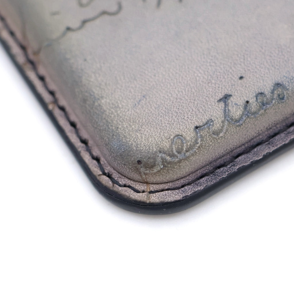 Berluti(ベルルッティ) ×Native Union スクリットレザー マグネット式カードケース ブラック