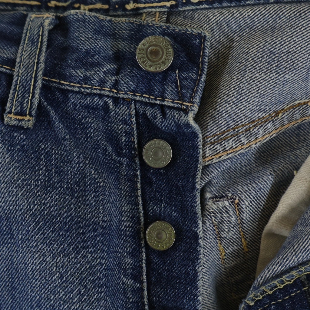 Levi's(リーバイス) 60S VINTAGE 501 BIGE 前期 ボタン裏E Vステ イエローステッチ 足長R ストレートデニムパンツ ジーンズ ブルー
