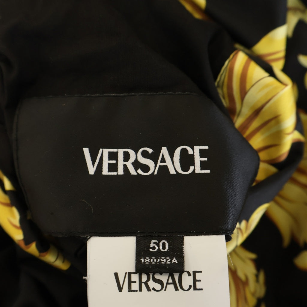 VERSACE(ヴェルサーチ) 22AW フロントメデューサ ラバーロゴ リバーシブルダウンジャケット ブラック 1021398