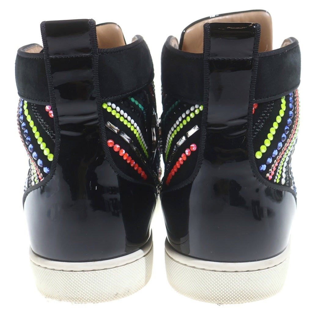 CHRISTIAN LOUBOUTIN(クリスチャンルブタン) Louis Spikes グリッター スタッズ装飾 ハイカットスニーカー ブラック