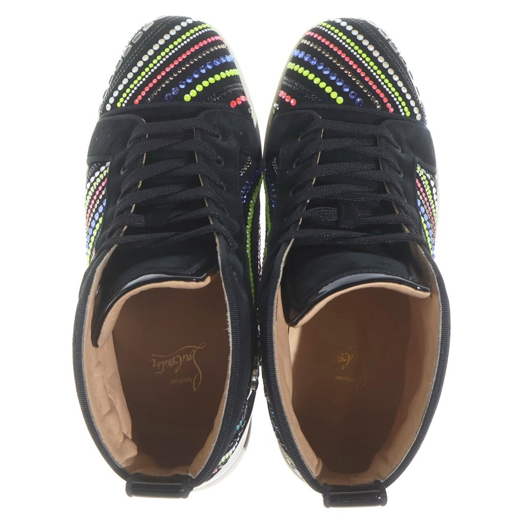 CHRISTIAN LOUBOUTIN(クリスチャンルブタン) Louis Spikes グリッター スタッズ装飾 ハイカットスニーカー ブラック