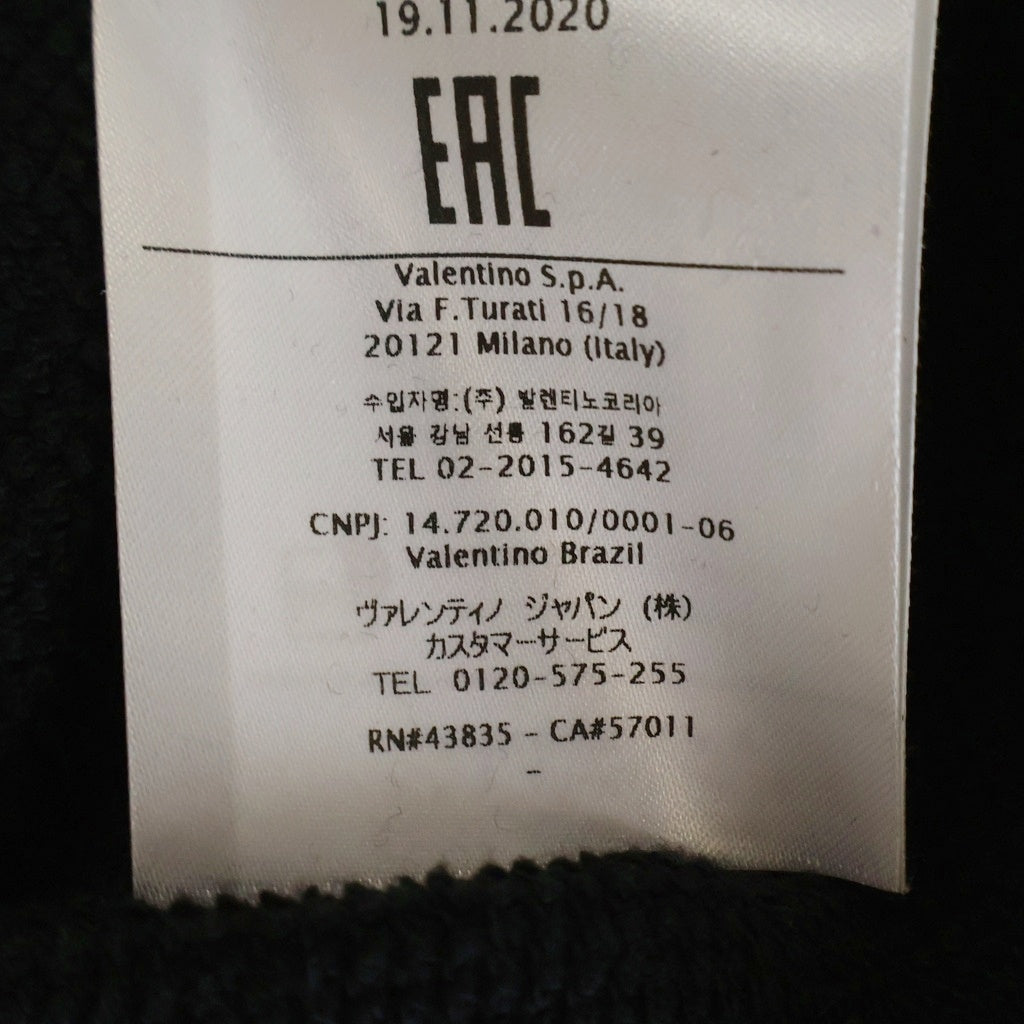 VALENTINO(ヴァレンティノ) フロントロゴプリント プルオーバースウェット フーディー ブラック VV3MF15P735