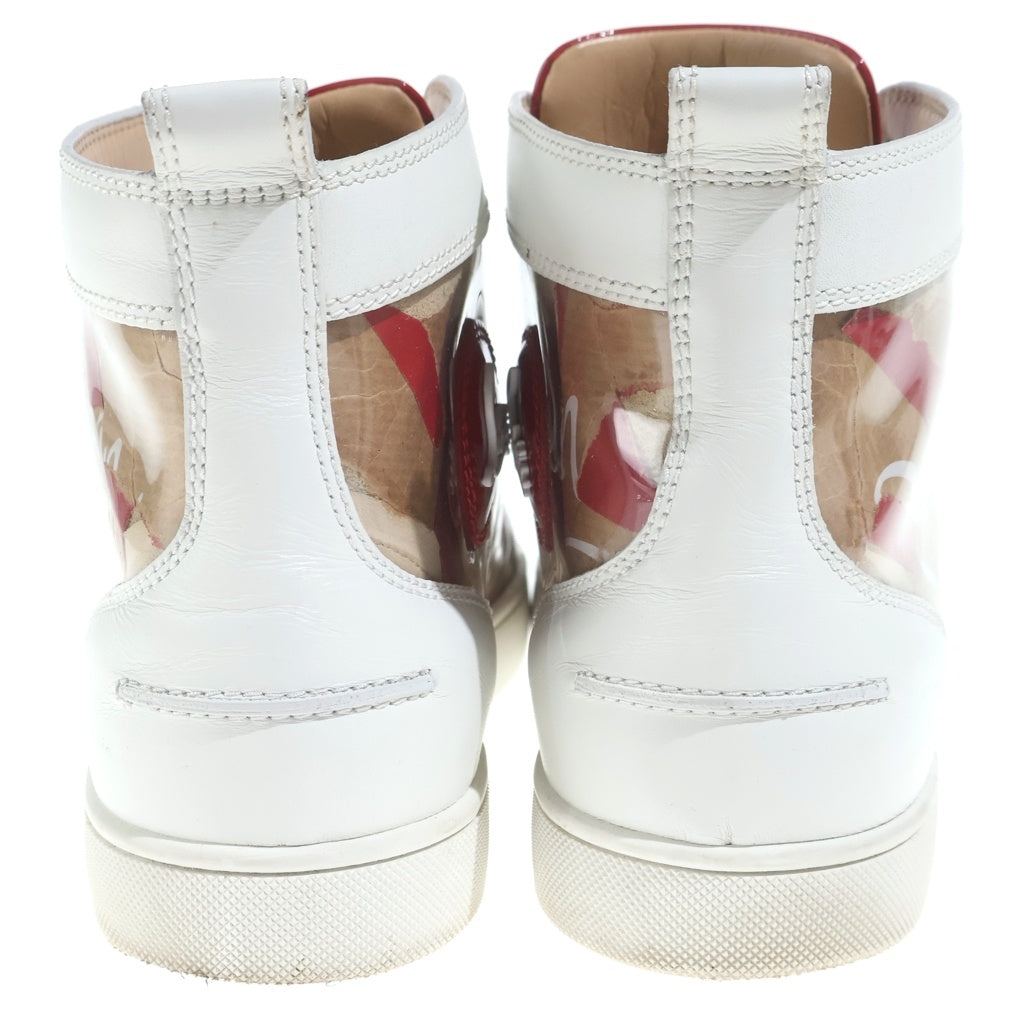 CHRISTIAN LOUBOUTIN(クリスチャンルブタン) Loubi in Progress PVCハイカットスニーカー ホワイト/レッド