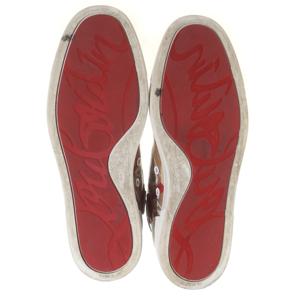 CHRISTIAN LOUBOUTIN(クリスチャンルブタン) Loubi in Progress PVCハイカットスニーカー ホワイト/レッド
