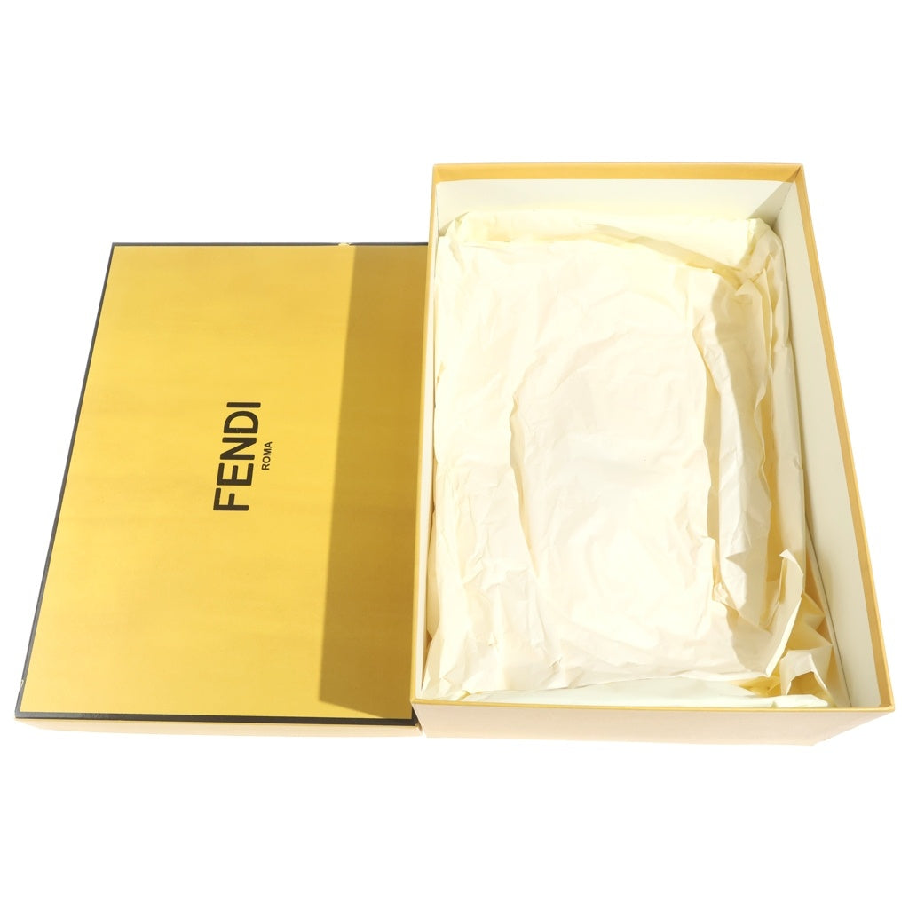 FENDI(フェンディ) ロゴデザイン レースアップ ナッパレザー ハイカットスニーカー ホワイト 8E7045AADSF0H23