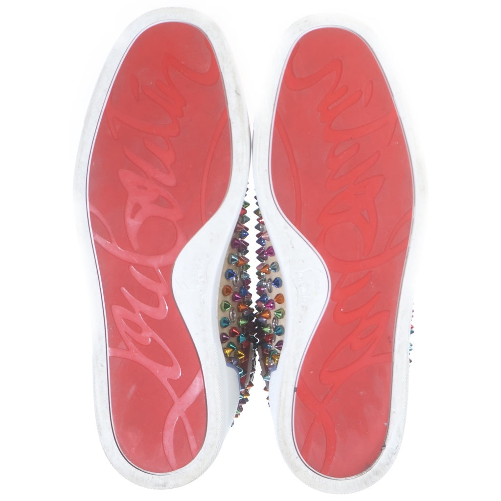 CHRISTIAN LOUBOUTIN(クリスチャンルブタン) LOUIS SPIKE レインボースタッズ レースアップ ハイカットスニーカー マルチカラー