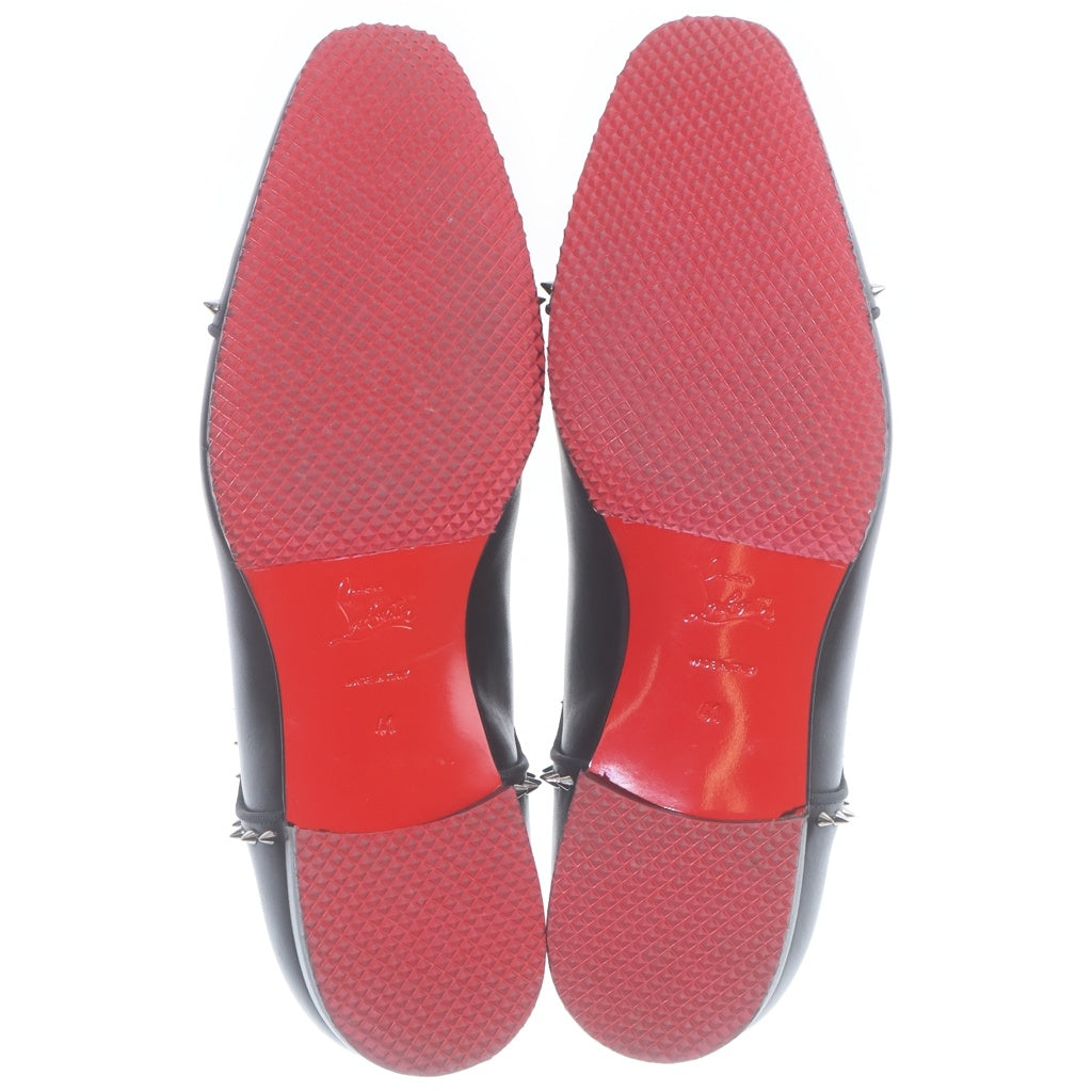 CHRISTIAN LOUBOUTIN(クリスチャンルブタン) ストレートチップパイピング スタッズ装飾 レザードレスシューズ ブラック