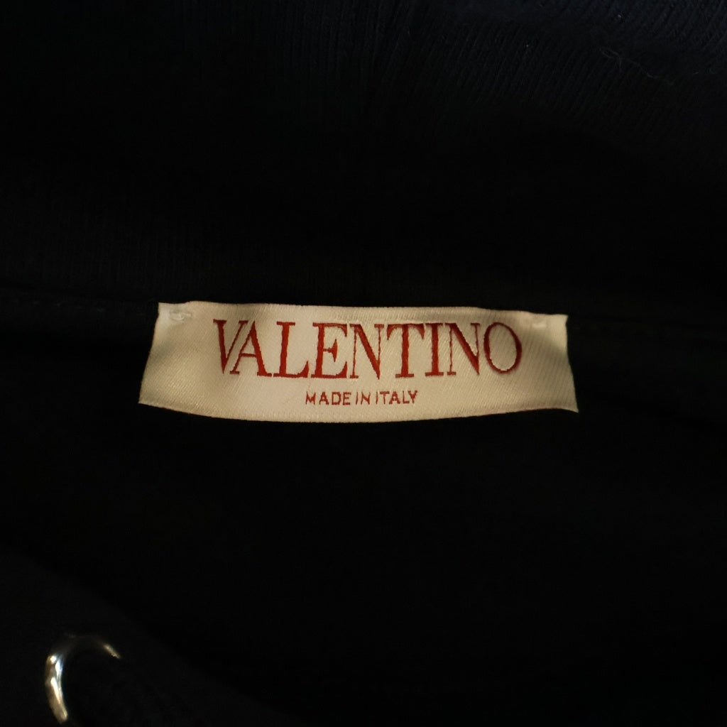 VALENTINO(ヴァレンティノ) 22SS フロントロゴプリント プルオーバースウェットフーディー パーカー ブラック XV3MF21K85L