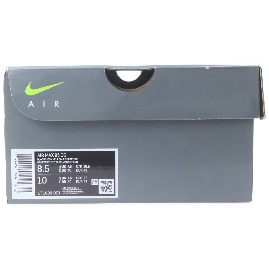 NIKE(ナイキ) Air Max 95 OG Neon Yellow ナイキ エアマックス95 OG ネオンイエロー/イエローグラデ ミッドカットスニーカー US8.5/26.5cm グレー/イエロー CT1689 001