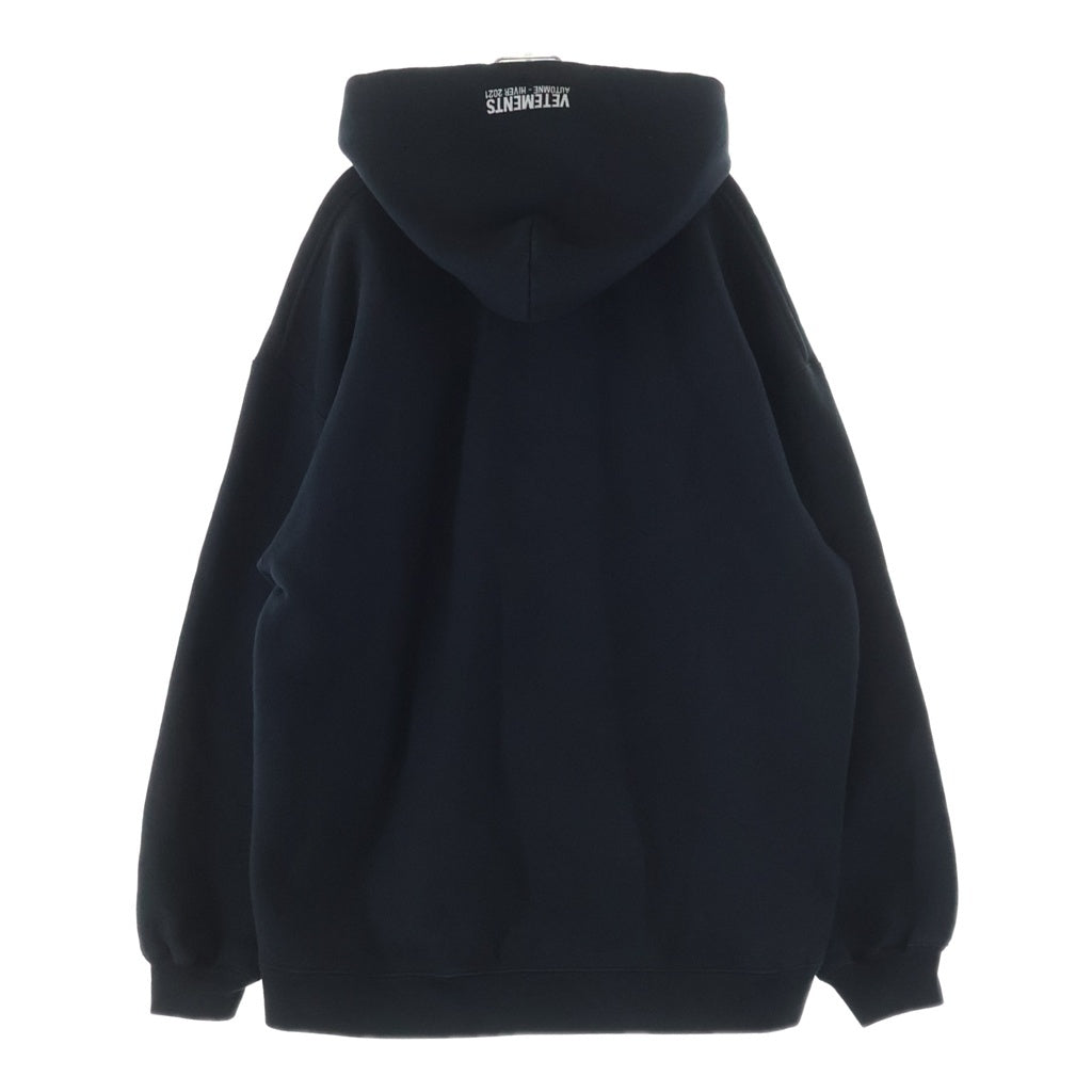 VETEMENTS(ヴェトモン) 20AW WORLD TOUR OVERSIZED LOGO HOODIE UAH21TR693 ワールドツアー オーバーサイズ コットンプルオーバーパーカー フーディ ブラック