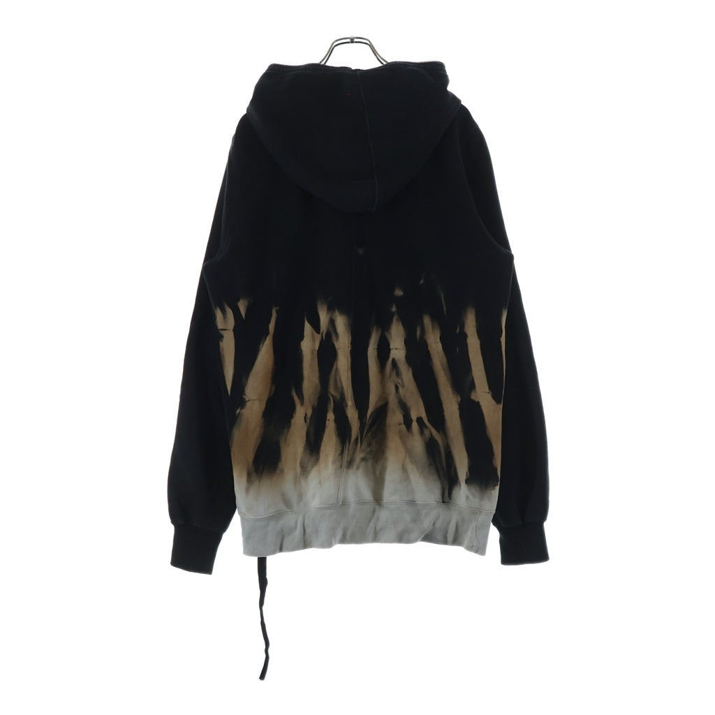 DRKSHDW(ダークシャドウ) Jumbo Gimp Zip Hoody ジャンボ ギンプ ブリーチ加工 ジップアップパーカー フーディ ブラック DU02D2283-FSUN