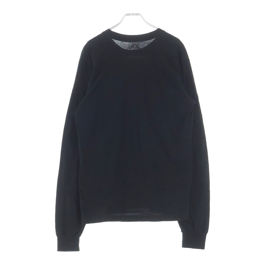 CHROME HEARTS(クロムハーツ) MIAMI LTD Vertical Logo L/S Tee マイアミ限定 ヴァーティカルロゴプリント 袖フローラル 長袖Tシャツカットソー ロンT ブラック