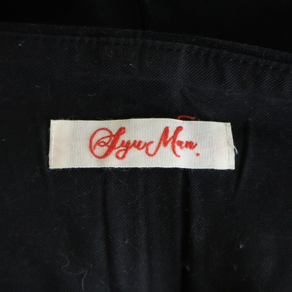 NO BRAND(ノーブランド) SYU MAN 【シュウ マン】 23AW ベルテッドタックワイドスウェットパンツ ブラック AD-B23aw-10
