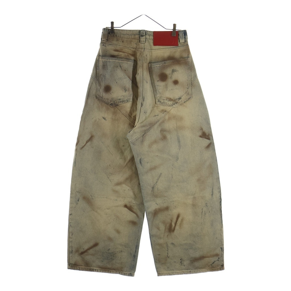 NO BRAND(ノーブランド) Latui Atelier 【ラトゥイ アトリエ】 OAFJWANS ダーティ加工 ワイドデニムパンツ ジーンズ