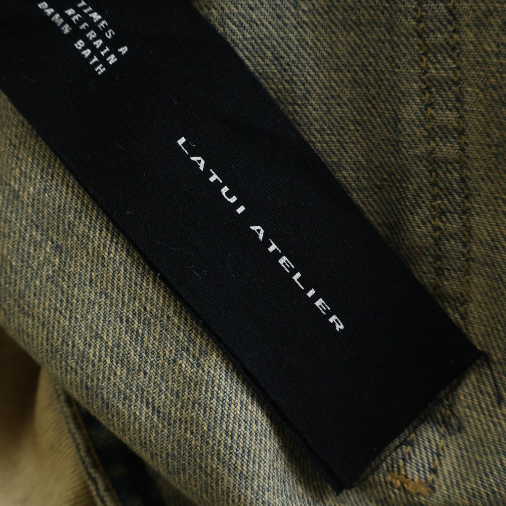 NO BRAND(ノーブランド) Latui Atelier 【ラトゥイ アトリエ】 OAFJWANS ダーティ加工 ワイドデニムパンツ ジーンズ