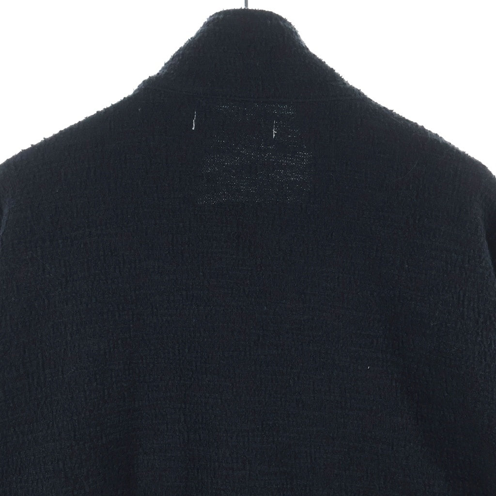 SyuMan(シューマン) 24SS スタンドカラーコットン混 ジップアップジャケット ブラック YO24ss-05