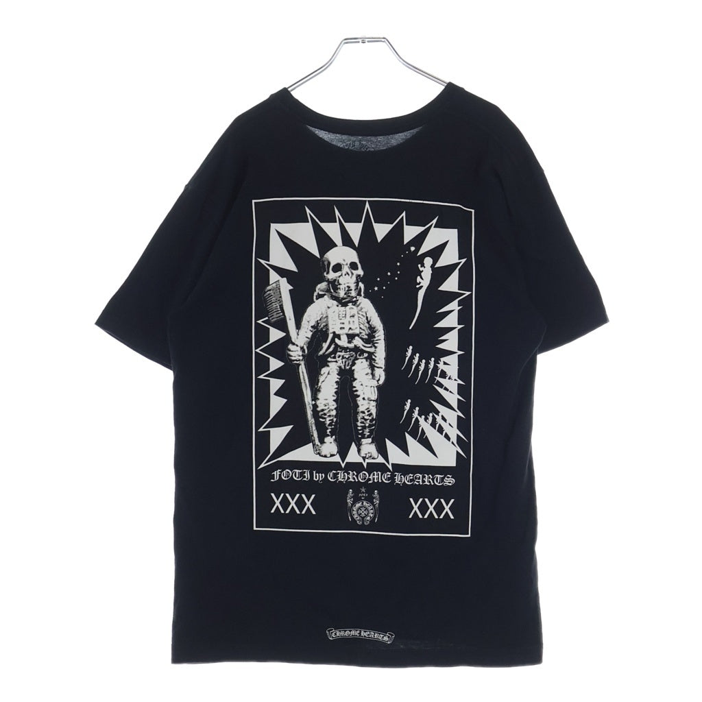 CHROME HEARTS(クロムハーツ) FOTI S/S TEE フォティ ナスカルバックプリント 胸ロゴ クルーネック半袖Tシャツ ブラック