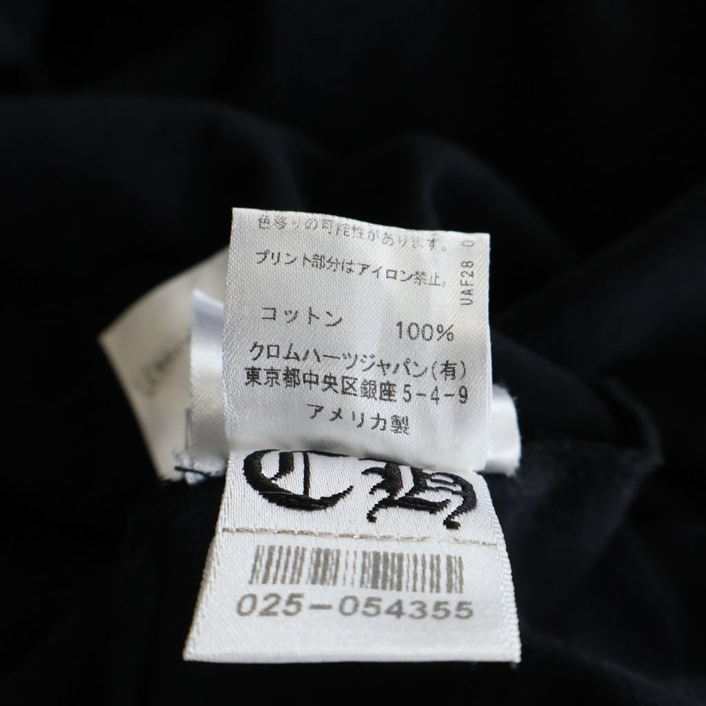 CHROME HEARTS(クロムハーツ) FOTI S/S TEE フォティ ナスカルバックプリント 胸ロゴ クルーネック半袖Tシャツ ブラック