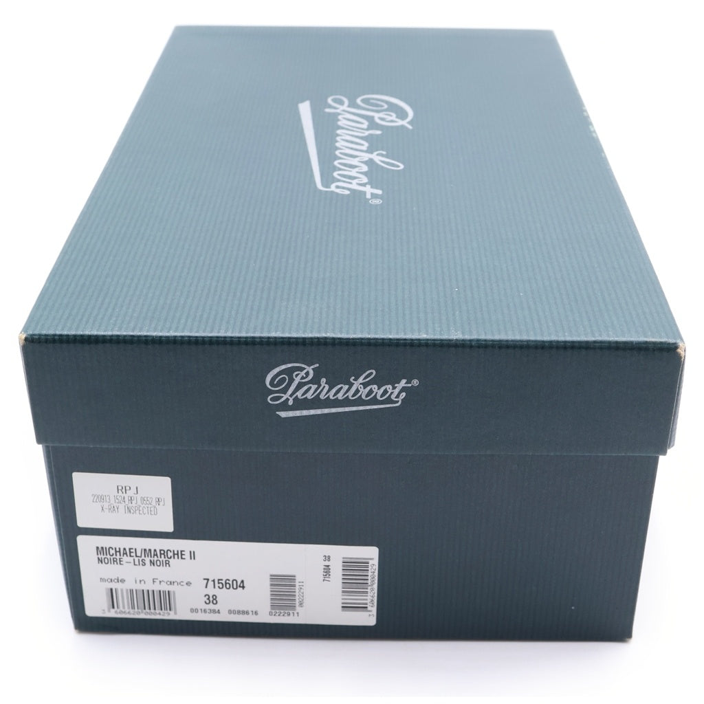 PARABOOT(パラブーツ) MICHAEL MARCHE2 NOIR ミカエル マルシェ ノアール チロリアンシューズ レザーレースアップシューズ ローファー ブラック 715612 レディース