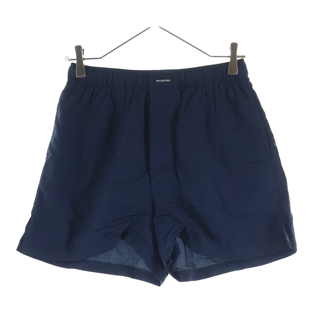 BALENCIAGA(バレンシアガ) 21SS LOGO SHORT PANTS ロゴショートパンツ ショーツ 総柄 ネイビー 671664 TLM16