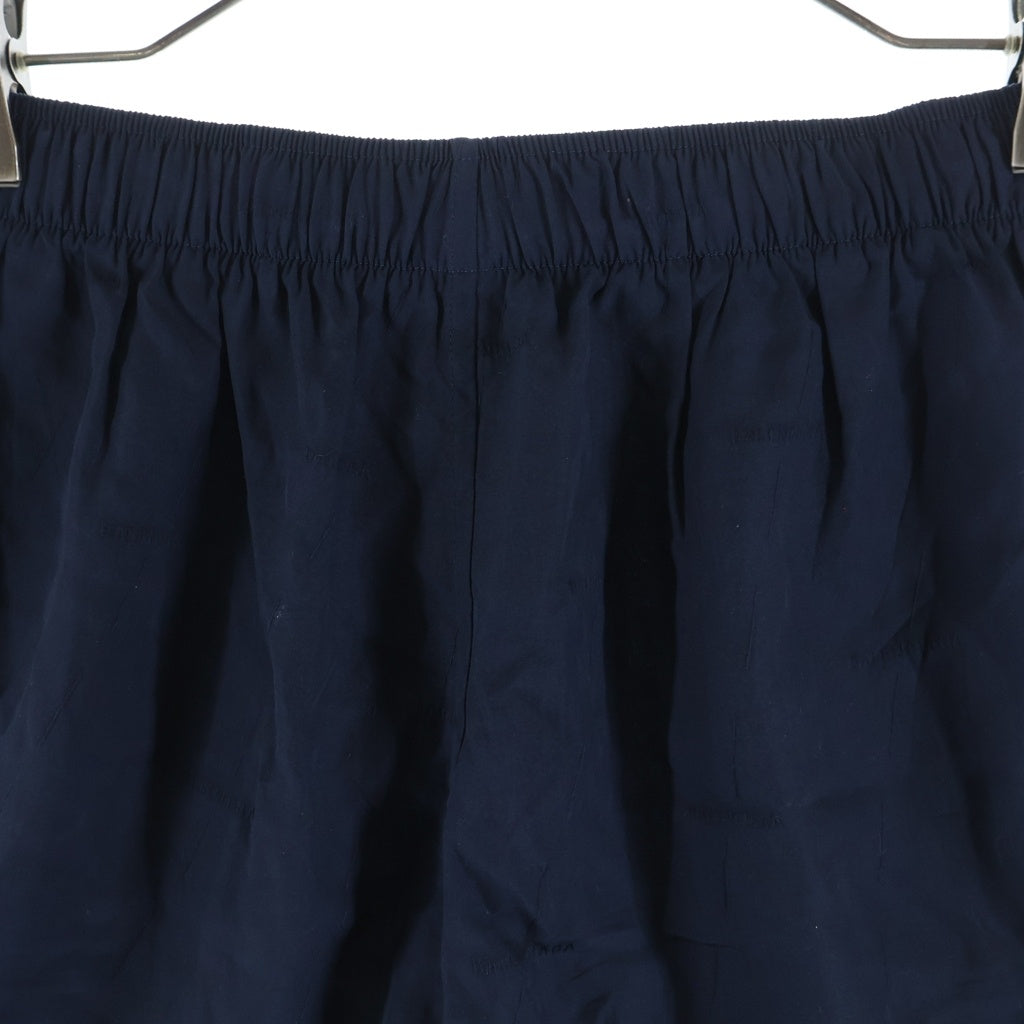 BALENCIAGA(バレンシアガ) 21SS LOGO SHORT PANTS ロゴショートパンツ ショーツ 総柄 ネイビー 671664 TLM16