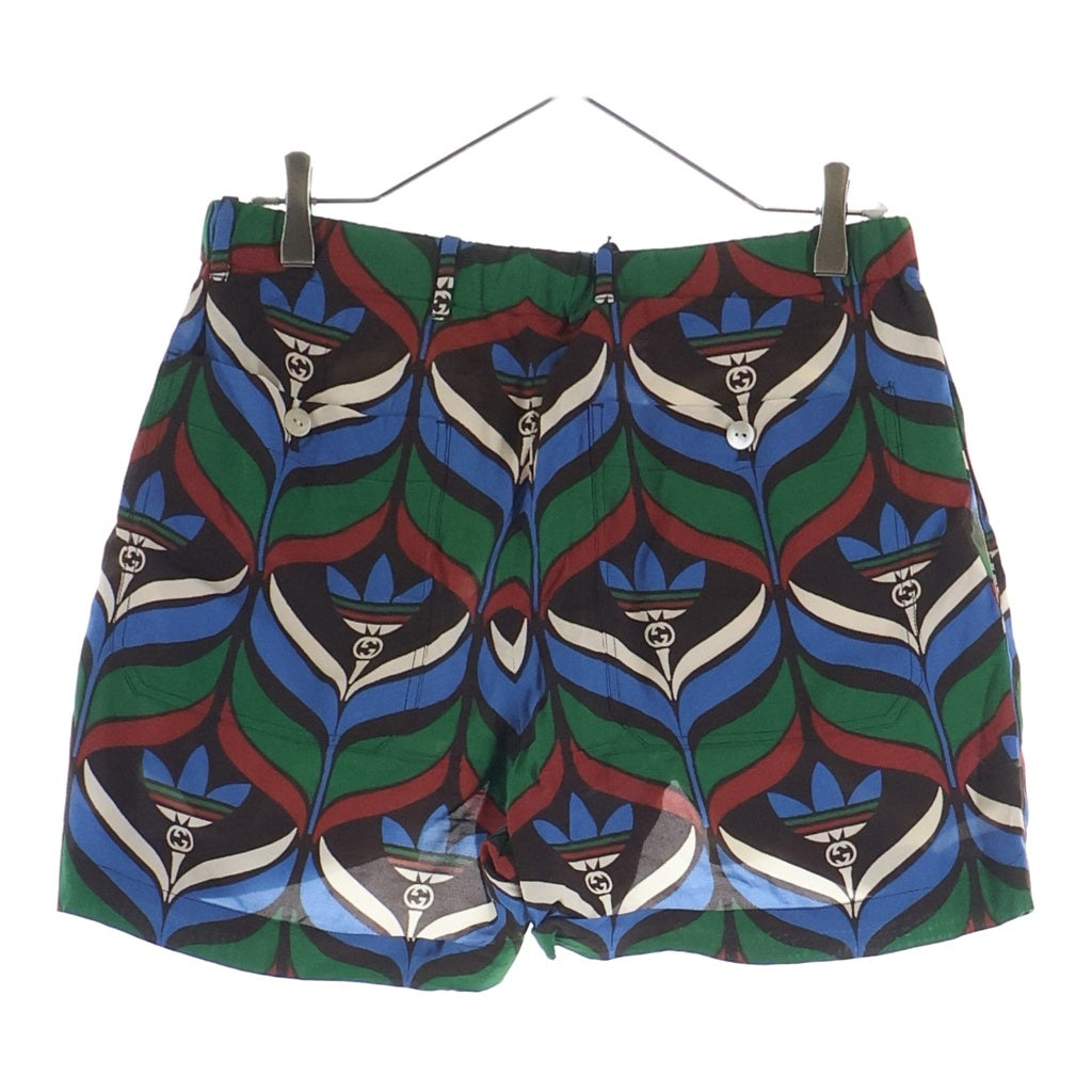 GUCCI(グッチ) adidas Trefoil Print Shorts Brown/Green アディダス トレフォイル パンツ ショーツ ショートパンツ 総柄 ブラウン/グリーン 702439 ZAJOV
