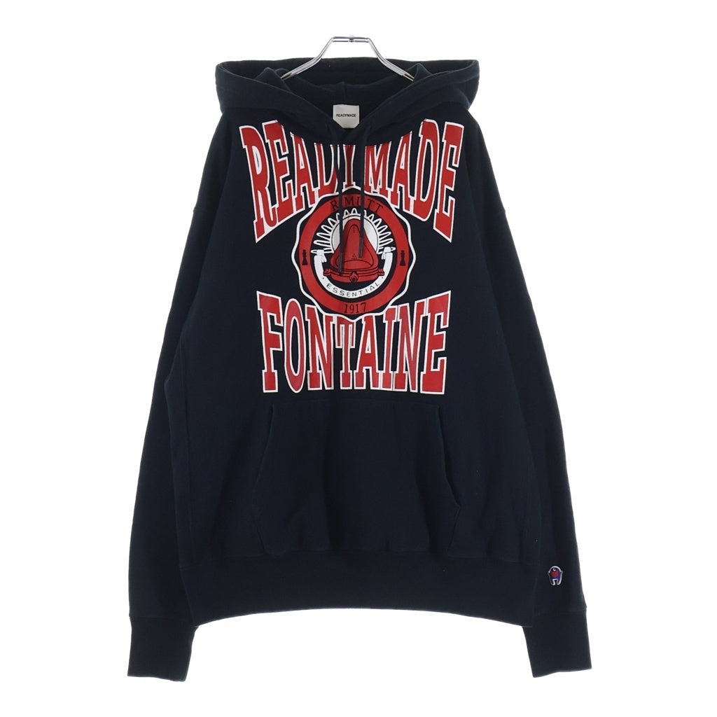 READY MADE(レディメイド) R MUTT HOODIE アールマット プルオーバースウェットパーカー フーディー ブラック RE-CO-BK-00-00-195