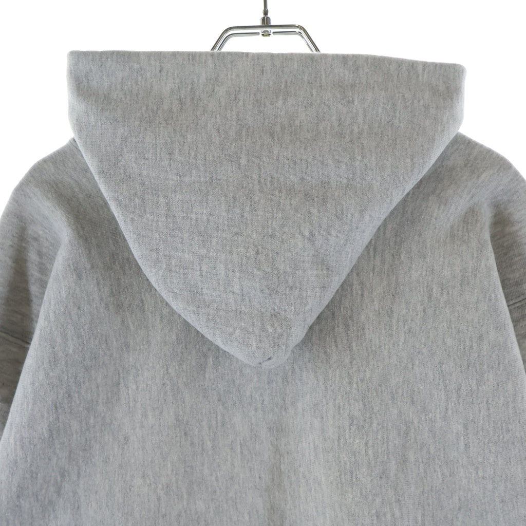 CHAMPION(チャンピオン) 80S VINTAGE LOGO HOODIE ヴィンテージ リバースウィーブ ネイビー カレッジロゴプリント プルオーバーパーカー フーディ グレー