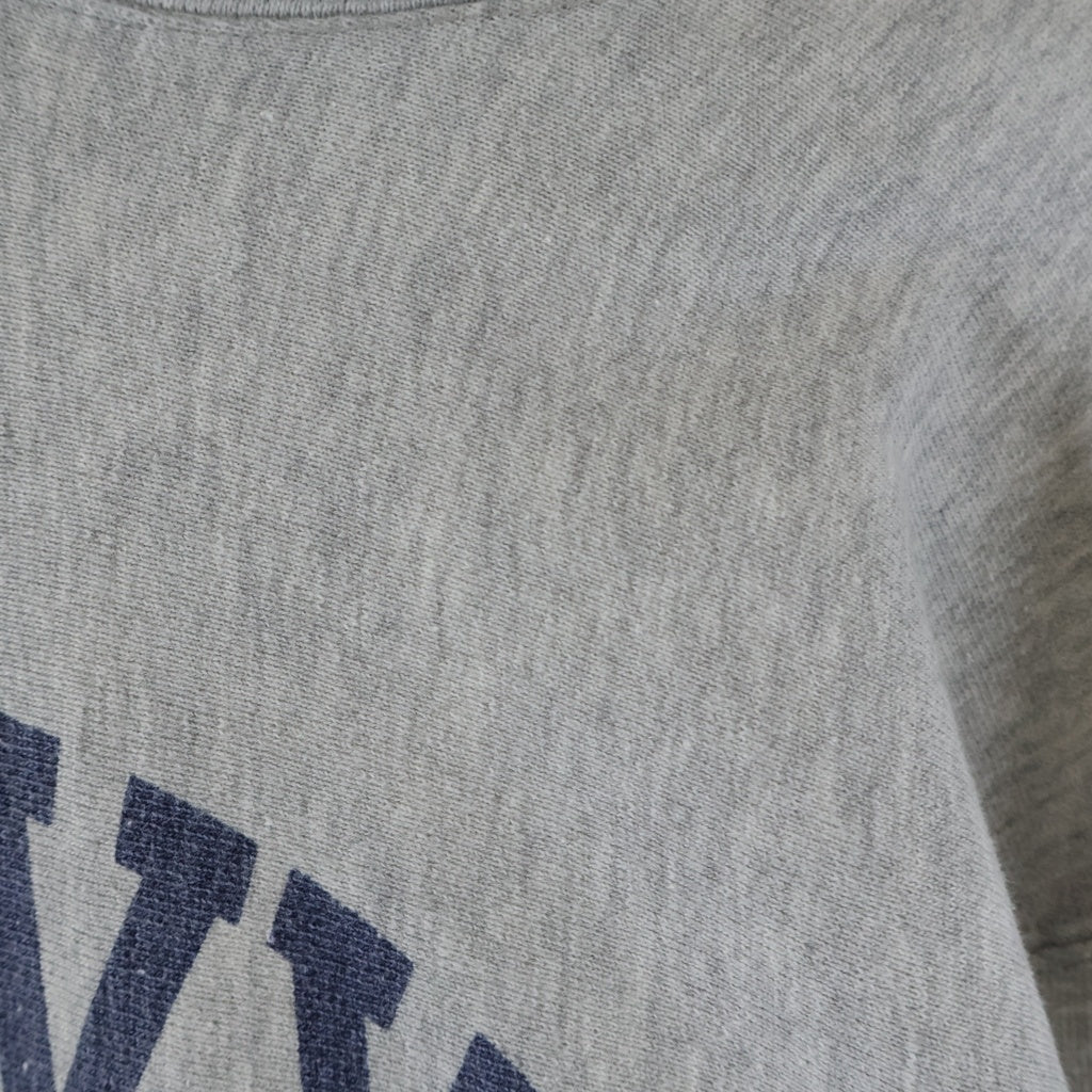 CHAMPION(チャンピオン) 80S VINTAGE LOGO HOODIE ヴィンテージ リバースウィーブ ネイビー カレッジロゴプリント プルオーバーパーカー フーディ グレー
