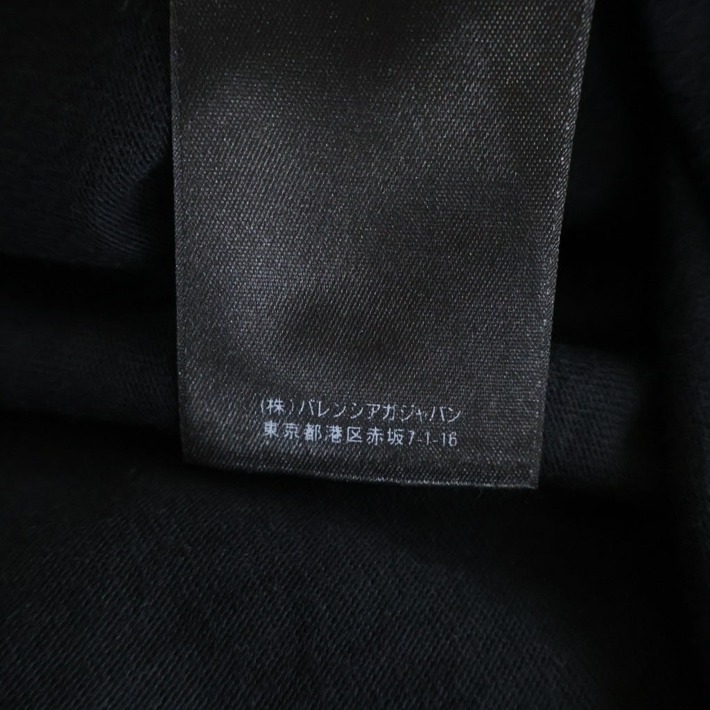 BALENCIAGA(バレンシアガ) 21SS MAISON BALENCIAGA メゾンバレンシアガ ダメージ加工 オーバーサイズ クルーネック長袖Tシャツカットソー ロンT ブラック 681046