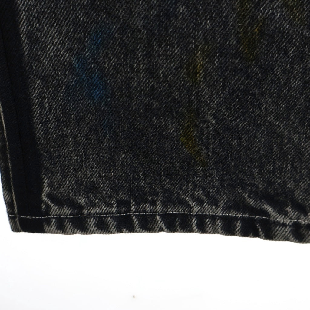 Maison Martin Margiela(メゾンマルタンマルジェラ) 22SS Painted Washed Denim Pants S50LA0208 ペイント加工 ウォッシュドストレートデニムパンツ ジーンズ ブラック