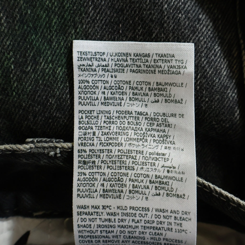 Maison Martin Margiela(メゾンマルタンマルジェラ) 22SS Painted Washed Denim Pants S50LA0208 ペイント加工 ウォッシュドストレートデニムパンツ ジーンズ ブラック