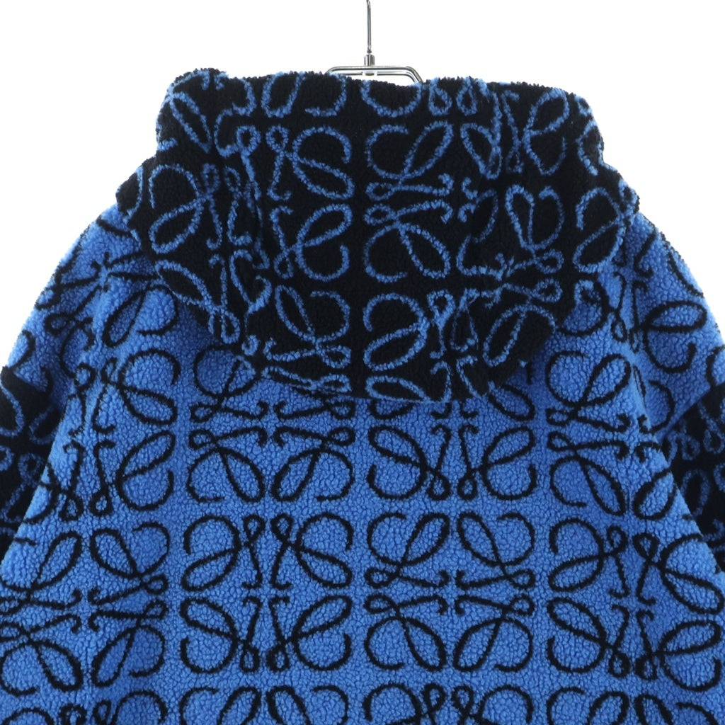 LOEWE(ロエベ) 22AW Anagram Jacquard Fleece Jacket H526Y52X02 アナグラム総柄 フリースジャガードジャケット ブラック/ブルー