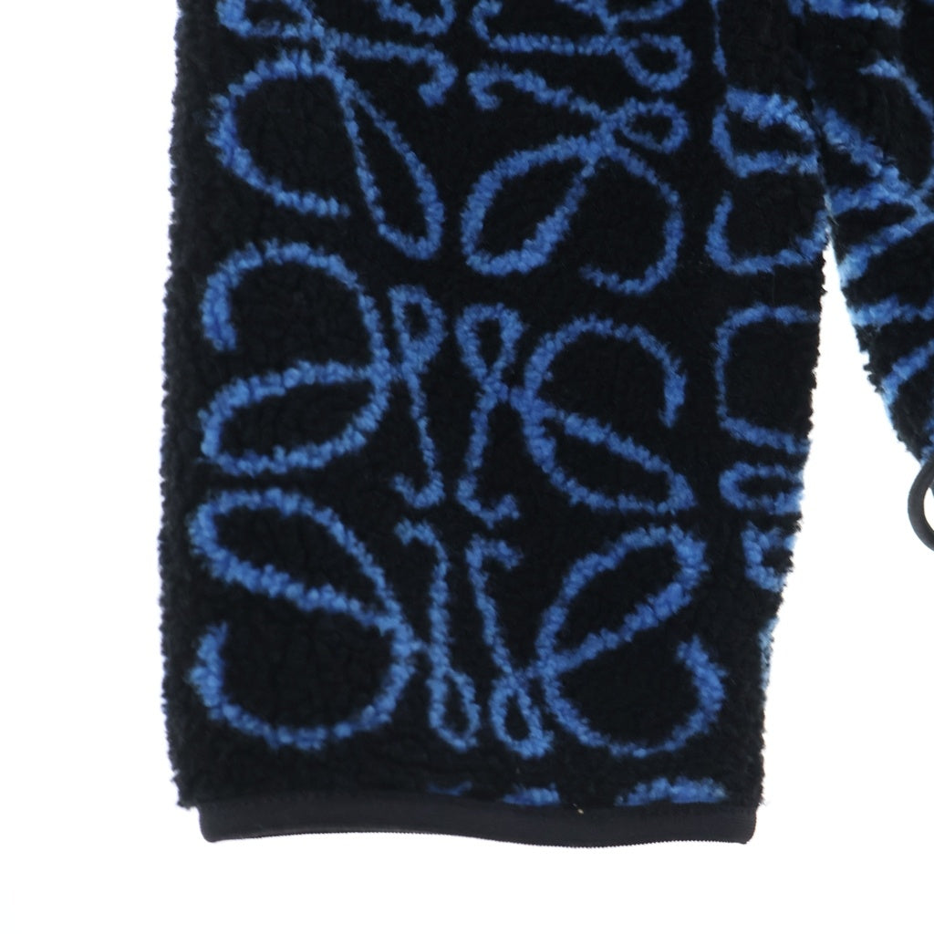 LOEWE(ロエベ) 22AW Anagram Jacquard Fleece Jacket H526Y52X02 アナグラム総柄 フリースジャガードジャケット ブラック/ブルー