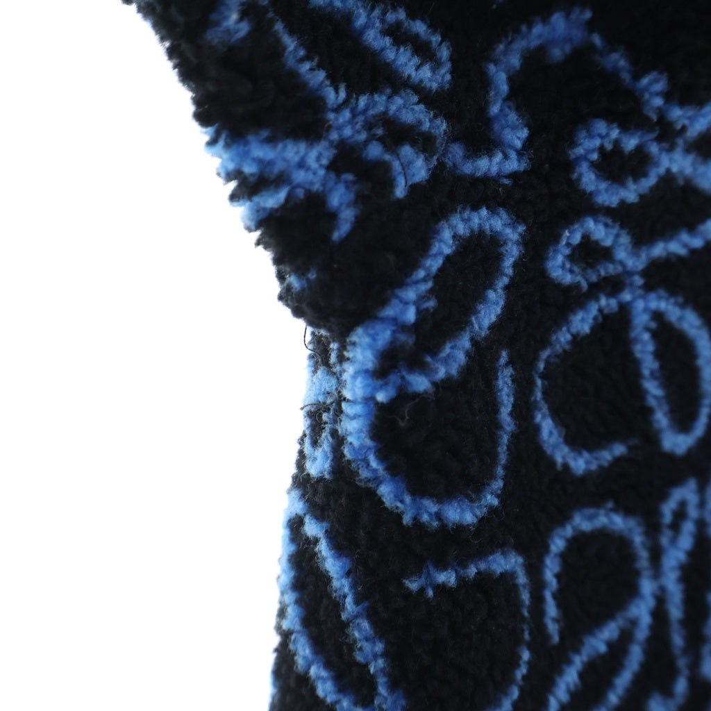 LOEWE(ロエベ) 22AW Anagram Jacquard Fleece Jacket H526Y52X02 アナグラム総柄 フリースジャガードジャケット ブラック/ブルー