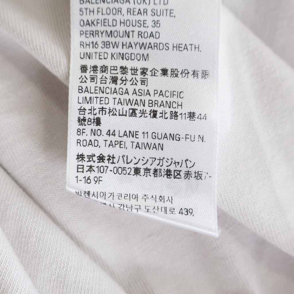 BALENCIAGA(バレンシアガ) 24AW ×BFRND Series Music Inside Out T-Shirt 787358 TQVG8 インサイドアウト ミュージックプリント クルーネック半袖Tシャツカットソー ホワイト