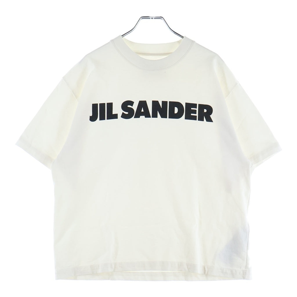JIL SANDER(ジルサンダー) 24SS LOGO PRINT T-SHIRT J02GC0001 フロントロゴプリント クルーネック半袖Tシャツカットソー ホワイト