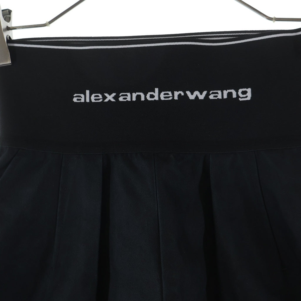ALEXANDER WANG(アレキサンダーワン) Safari Shorts ウエストロゴ ショーツ ハーフパンツ ブラック レディース 1WC1224450