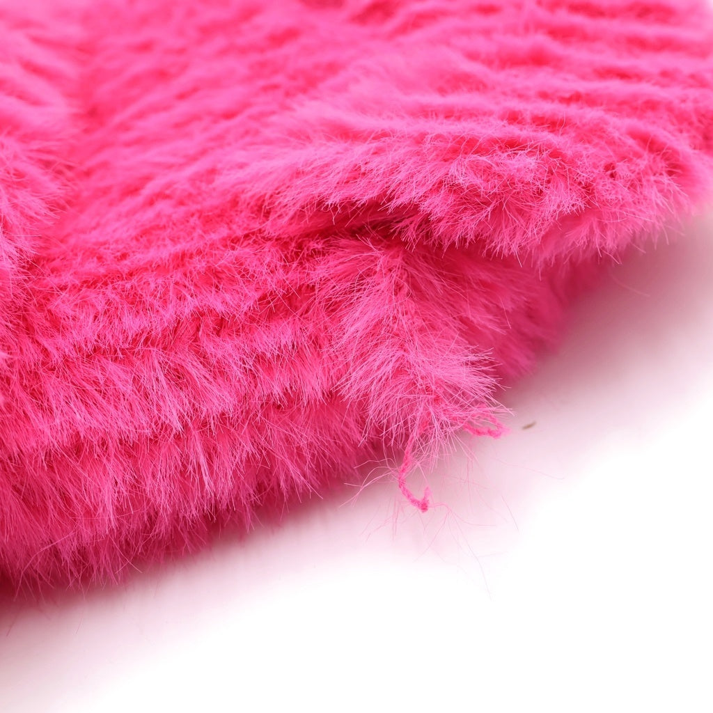 CHARLES JEFFREY LOVERBOY(チャールズジェフリーラバーボーイ) 24AW FLUFFY CHNKY EARS BEANIE ファーニットキャップ ビーニー 帽子 ピンク レディース