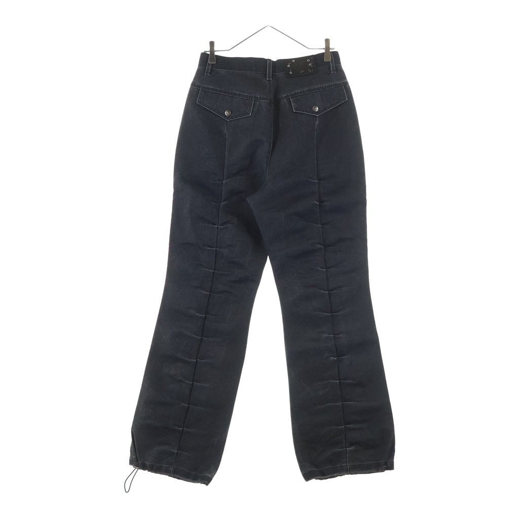 ADSB ANDERSSON BELL(アンダースンベル) 24AW ウォッシュド加工 ドローコード付き ナイロンフレアパンツ グレー