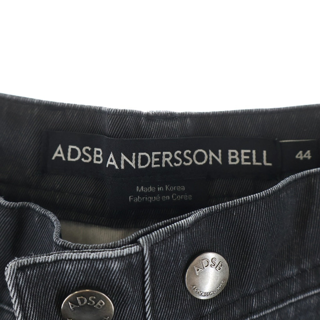 ADSB ANDERSSON BELL(アンダースンベル) 24AW ウォッシュド加工 ドローコード付き ナイロンフレアパンツ グレー