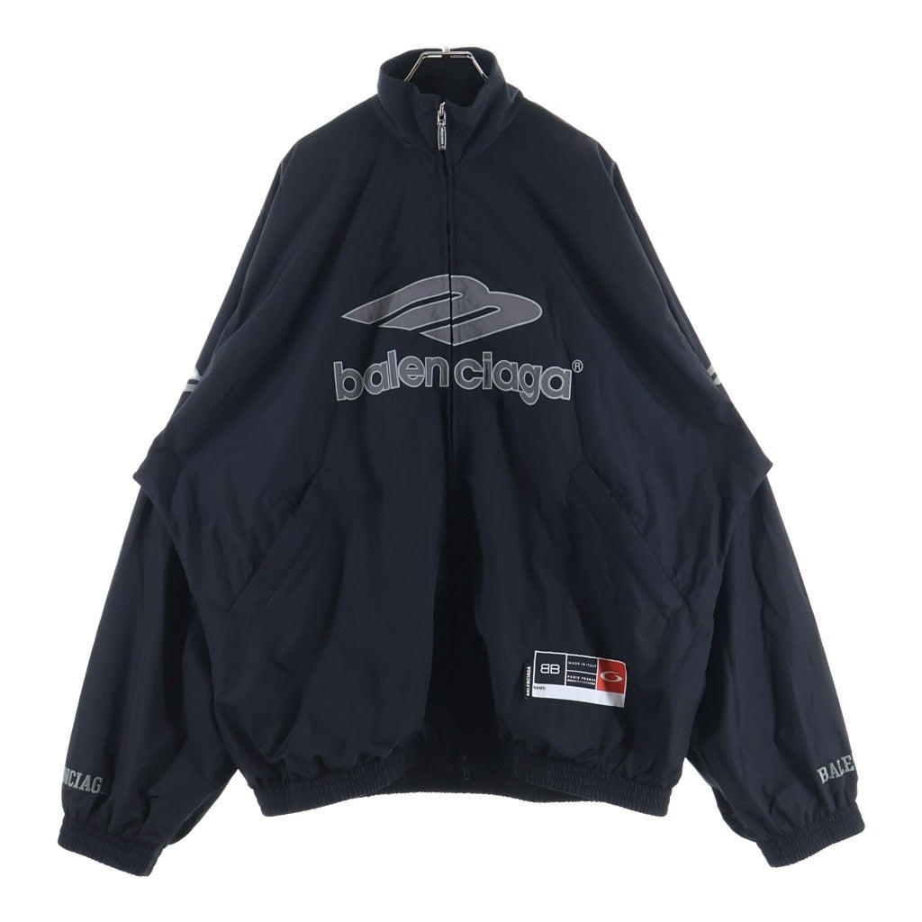 BALENCIAGA(バレンシアガ) 26SS 3Bスポーツアイコン 3Bフットボール トラックスーツジャケット ブラック 857734 TPQ38