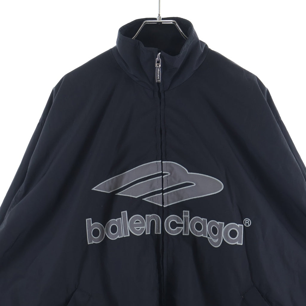 BALENCIAGA(バレンシアガ) 26SS 3Bスポーツアイコン 3Bフットボール トラックスーツジャケット ブラック 857734 TPQ38