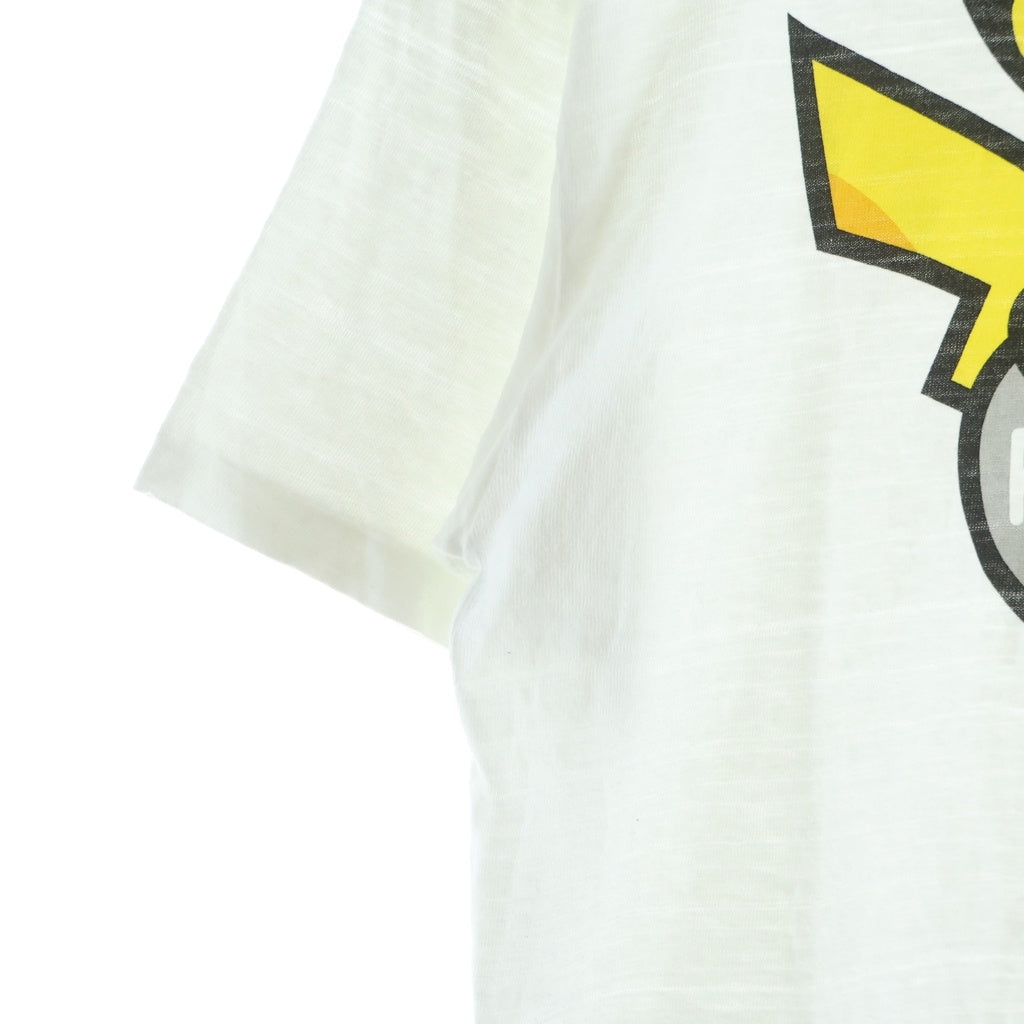 HUMAN MADE(ヒューマンメイド) ×POKEMON ポケモン ピカチュウフロントプリント クルーネック半袖Tシャツカットソー ホワイト H10612