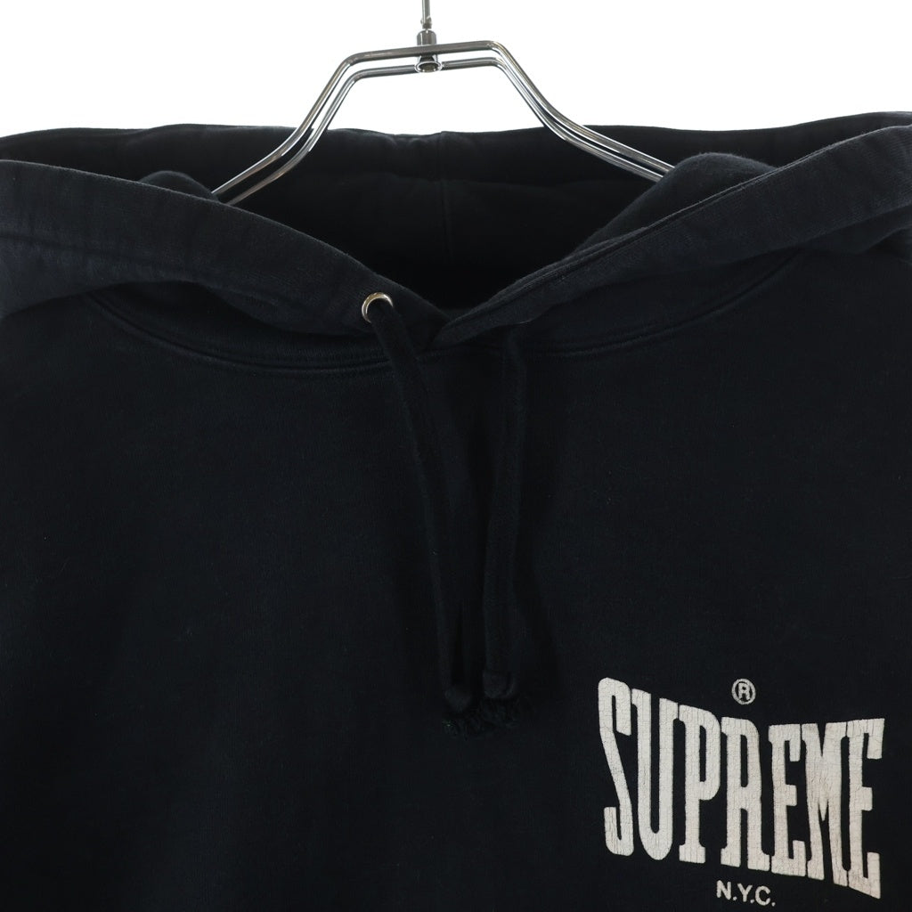 SUPREME(シュプリーム) 21AW Bleached Hooded Sweatshirt ブリーチド フーデッド プルオーバーパーカー フーディ ブラック