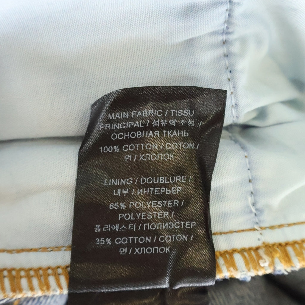 VETEMENTS(ヴェトモン) 26SS TRASHED JANS ヴィンテージ加工 カットオフ トラッシュドデニムパンツ ジーンズ インディゴ