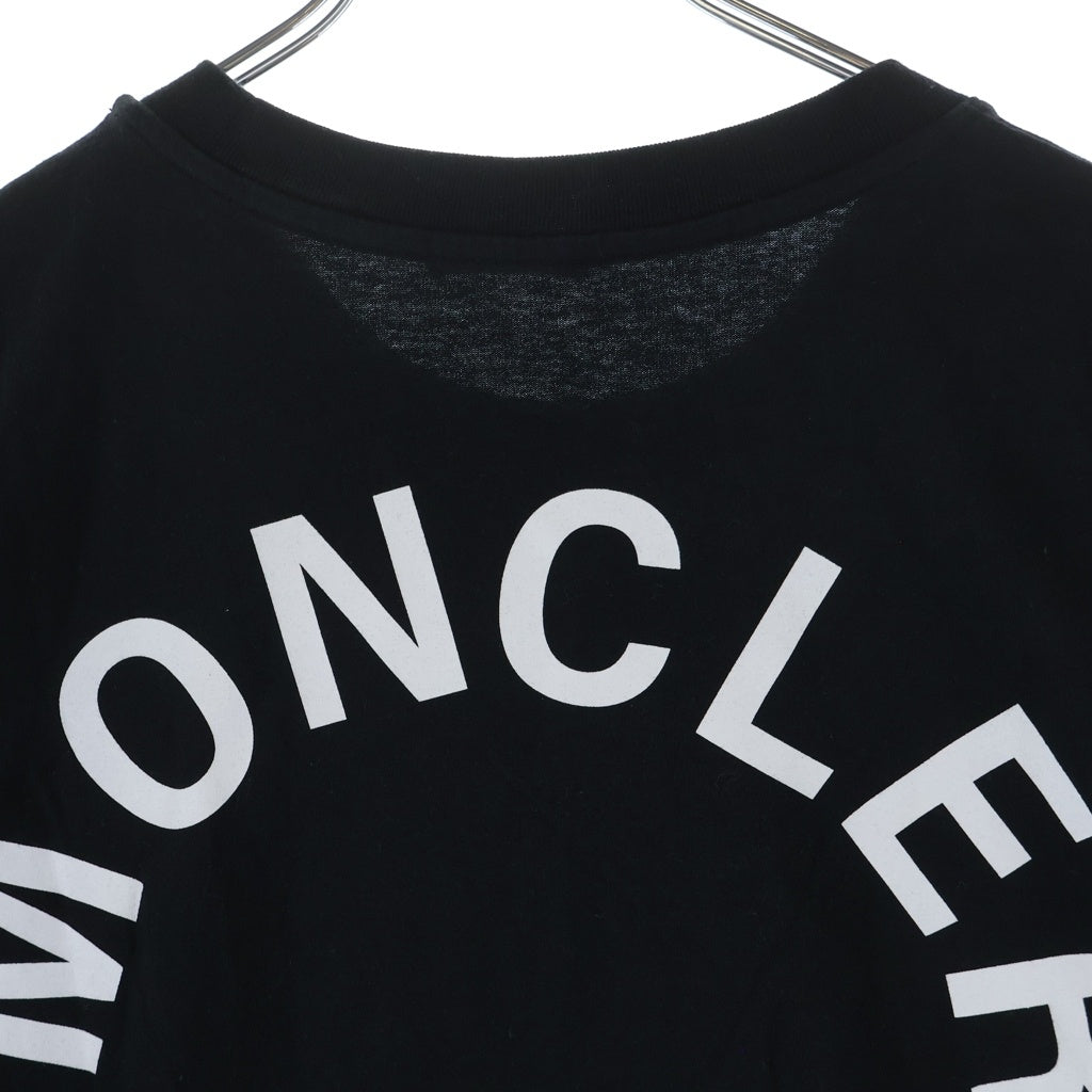 MONCLER(モンクレール) ×FRAGMENT DESIGN Rubber Logo Tee フラグメントデザイン ラバーロゴプリント半袖Tシャツ ブラック I209U8C00002
